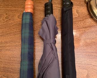 Tartan umbrella, was $6, NOW $4.  Plum colored Totes umbrella, was $6, NOW $4.  Totes Black umbrella with cover,  was $6, NOW $4