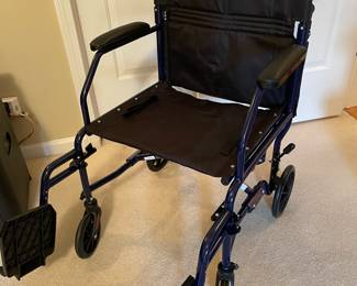 19"Seat Foldable Wheelchair:  was $65, NOW $40