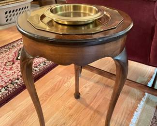 Round side table w/ brass insert, 23"H x 15"W,  was $158, NOW $99
