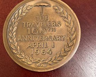 The Travelers 125th Anniv Coin 2-1/2" ,  was $10, NOW $5