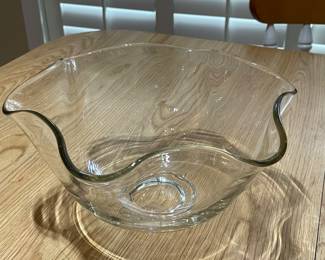 Fluted Glass Bowl 12"D,  was $10, NOW $6