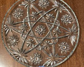 Heavy glass round platter,  was $9, NOW $6