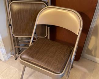 Four Padded Metal Folding Chairs & Table,  was $44, NOW $30