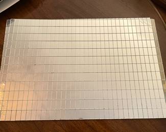 2 Vintage MCM Retro Glass Mosaic Mirror Disco Placemats Flexible  placemats, (mirrors are rectangular)was $14, NOW $10