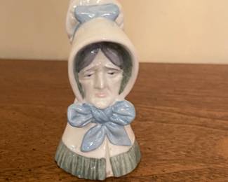 Vtg Royal Worcester Bone China Old Woman Candle snuffer, 3.25"H,  was $20, NOW $10