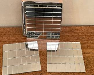 Vintage mirrored(rectangle shaped mirrors) coasters, Set of 8,  was $14, NOW $10