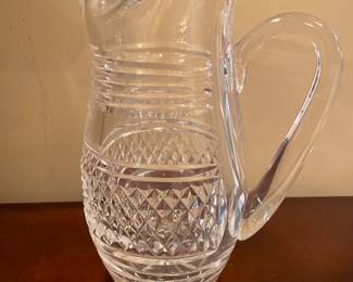 Waterford crystal 24 oz martini pitcher w/ice lip, 7.25", $34
