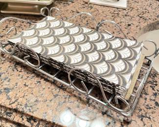 Silver Guest Napkin Holder,  was $10, NOW $5