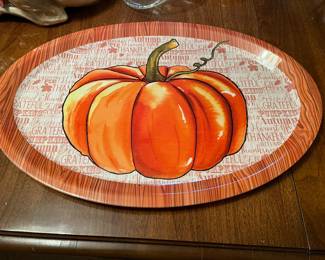 Orange pumpkin platter, was $3, NOW $2