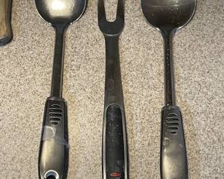 Two Large Spoons and Meat Fork:  was $9, NOW $6