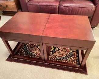 2 end tables used as a coffee table, 17.75" x 17.75" x 17.75",  was $65 each, NOW $45 each