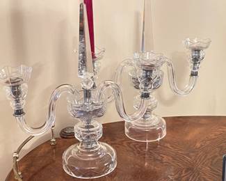 Pair of crystal candelabras, 14"W x 14"H,  was $95, NOW $55
