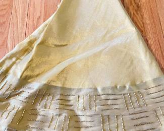 Gold beaded Christmas tree skirt,  was $10, NOW $6