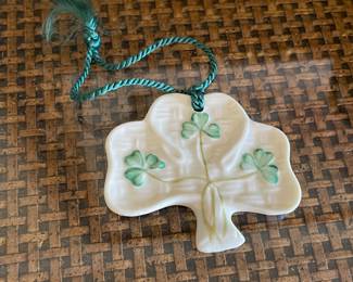 Belleek Shamrock ornament, was $20, NOW $12