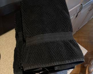 Thomas O'Brien black towel set, 1 Bath, 2 hand,  was $10, NOW $7