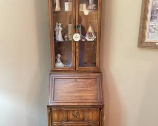 Secretary desk with  3 drawers and glass doors, 79"H x 23"W x 17"D,  was $265, NOW $125