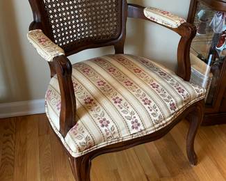 Cane back arm chair, 34"H x 18"W x 23"D,  was $175, NOW $85