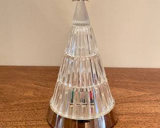 Glass  lightup Christmas tree,  8"H,  was $9, NOW $6