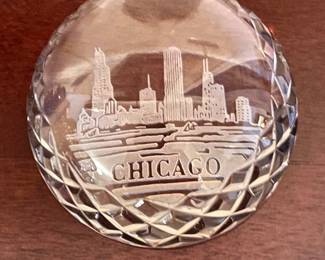 Waterford Chicago paper weight, $25