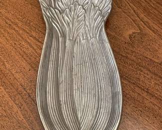 Vtg Wilton silver pewter celery serving dish, 12" x 5",  was $12, NOW $8