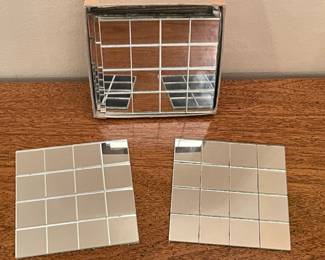 Vintage mirrored(square shaped mirrors) coasters, Set of 8,  was $14, NOW $10