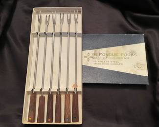 VTG Rosewood handle fondue forks,  was $8, NOW $5