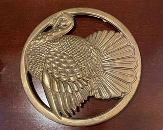 Gorham Brass turkey trivet, 7"W,  was $14, NOW $10
