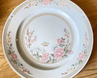 Fairfield "Symphony", Floral w/butterflies, 24 place settings, + 2 cream & sugar, 1 teapot, 2 serving bowls, 2 serving platters,  was $250, NOW $175