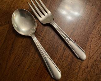 Vtg silverplate child's spoon and fork,was  $4, NOW $3