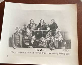 "The Jury" print - includes the negative, 11" x 14",  was $24, NOW $15