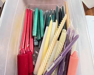 Assorted multi-color candles,  was $24, NOW $16