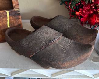 Vintage Wood and Leather Shoes