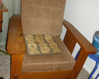 Mission Oak Rocker w/pull out foot rest on the bottom