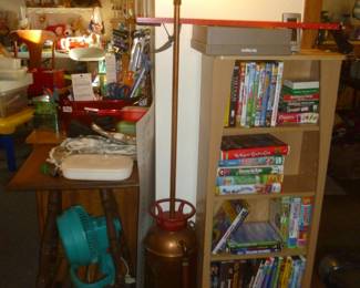 Cool antique copper fire extinguisher made into floor lamp