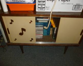 vintage record cabinet