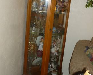 Curved curio cabinet