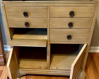 This piece is a Doctorss Cabinet from a Medical Office between 1930-1950's.  