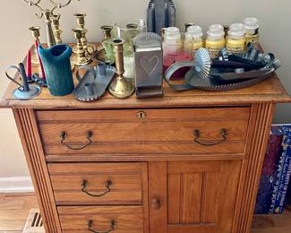 Cool Antique Cabinet 3 Drawers and 1 Cabinet
