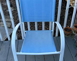 Glass table with 6 Chairs and Umbrella