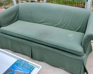 Sunroom Sofa and White Classic 2 Tier Coffe Table