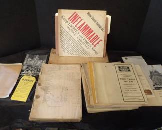 Assorted MCRR Time Tables 1914 To 1920, Way Bills For Falls Railway And Railroad Cash Register

