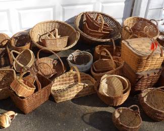 Large Collection Of Baskets - All Types Antique And Semi Antiques.
