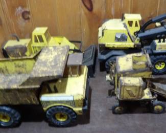 Five Vintage Tonka Earth Moving Toys.