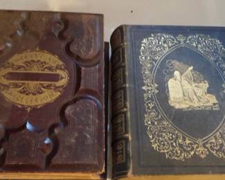 Two Leather Bound Bibles - 1851 And 1880.