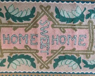 Superb Hooked Home Sweet Home Hearth Rug