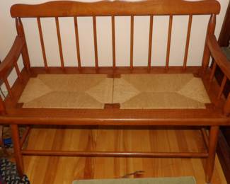 Windsor Style Maple Double Seat Gossip Bench
