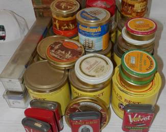 Gigantic Lot Of Vintage Tobacco Boxes And Tobacco Tins