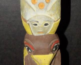 Alaskan Cedar Carved Polychrome Totem Pole