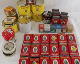Collector lots of tobacco tins