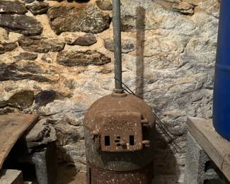 Antique coal stove. 